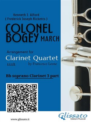 cover image of Bb Clarinet 3 part of "Colonel Bogey" for Clarinet Quartet